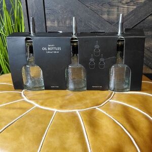 Glass Oil Bottle Set - Clear